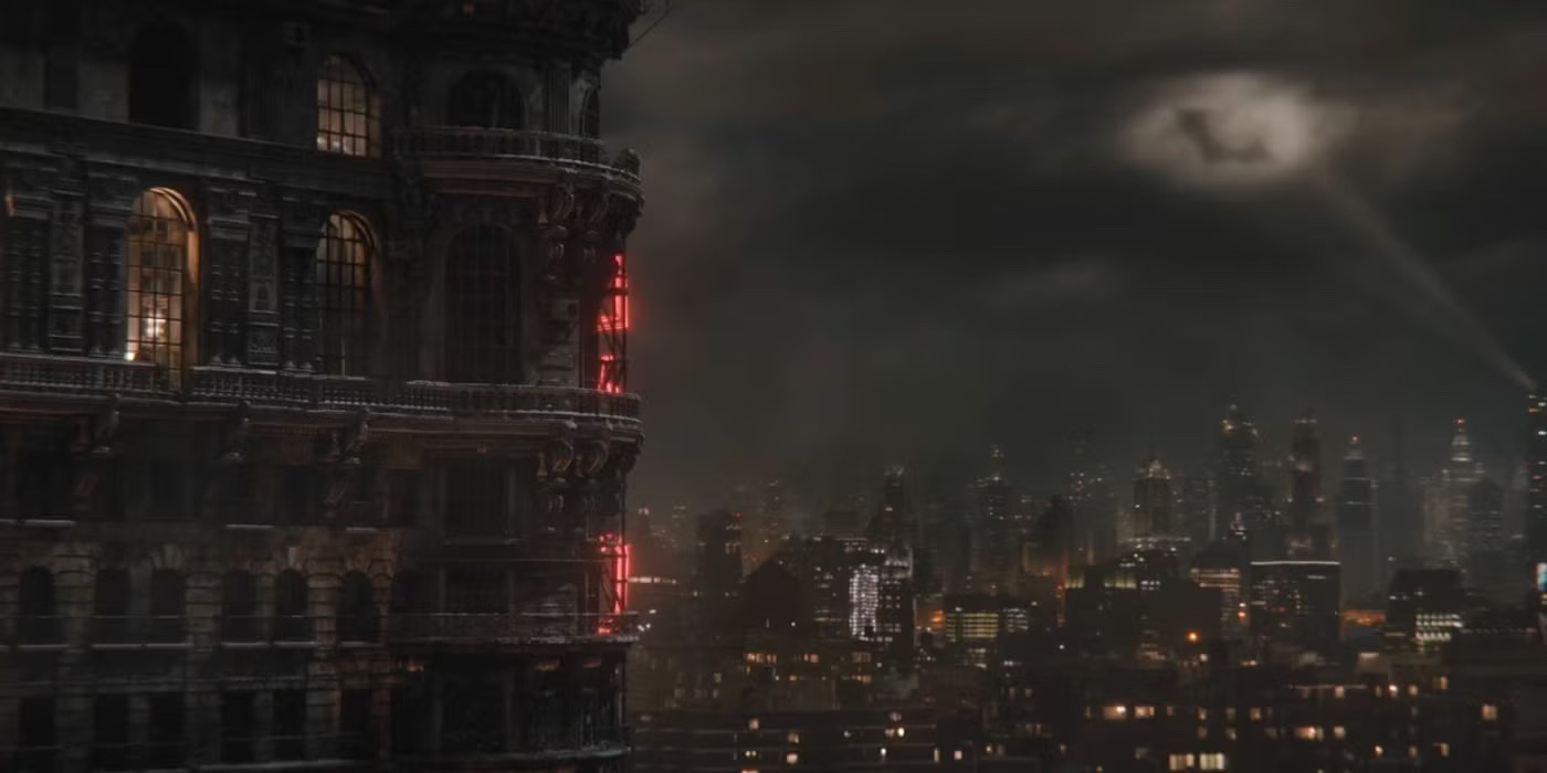 The Bat-Signal goes up in the final shot of The Penguin
