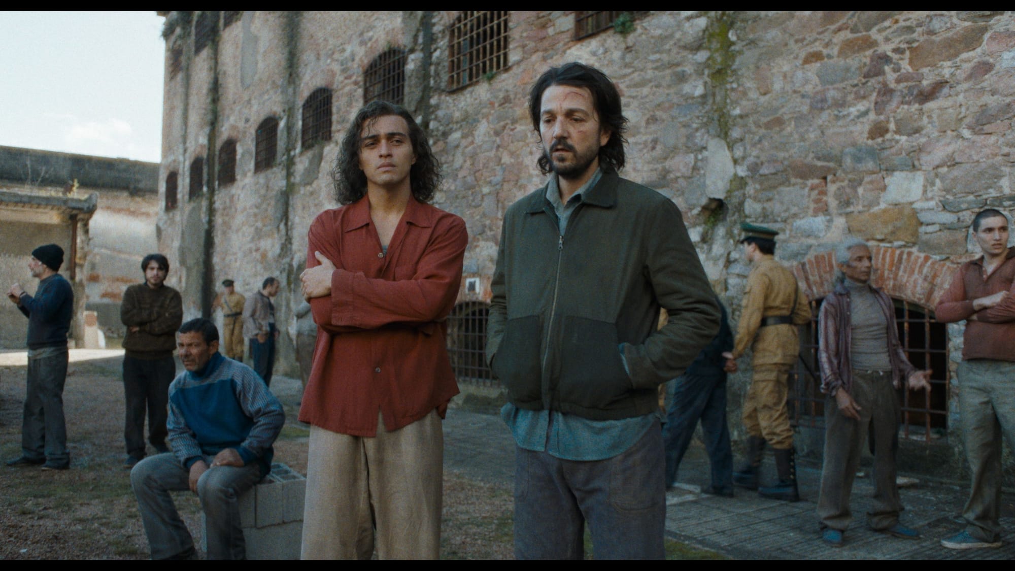 Tonatiuh as Luis Molina and Diego Luna as Valentin Arregui in Kiss of the Spider Woman