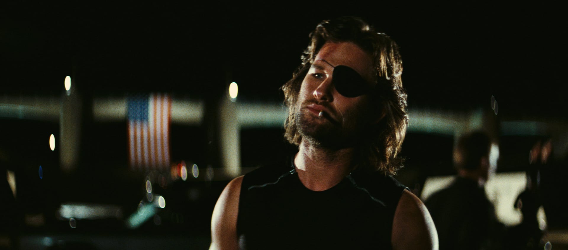 Kurt Russell as Snake Plisskin in Escape from New York