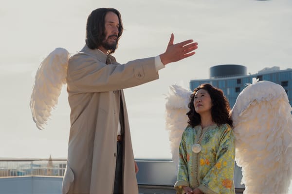 Keanu Reeves as Gabriel and Sandra Oh as Martha in Good Fortune